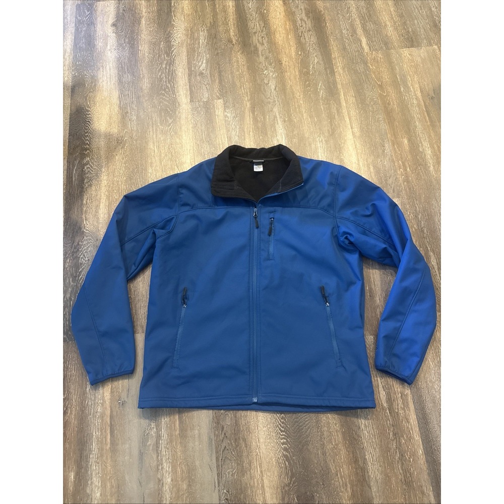 C9 By Champion Men's Large Blue Softshell  Jacket Full Zip Outdoor Windbreaker